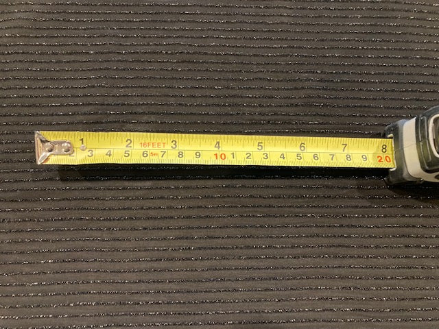 Black on Black Glitter Stripe on Knitted Stretch