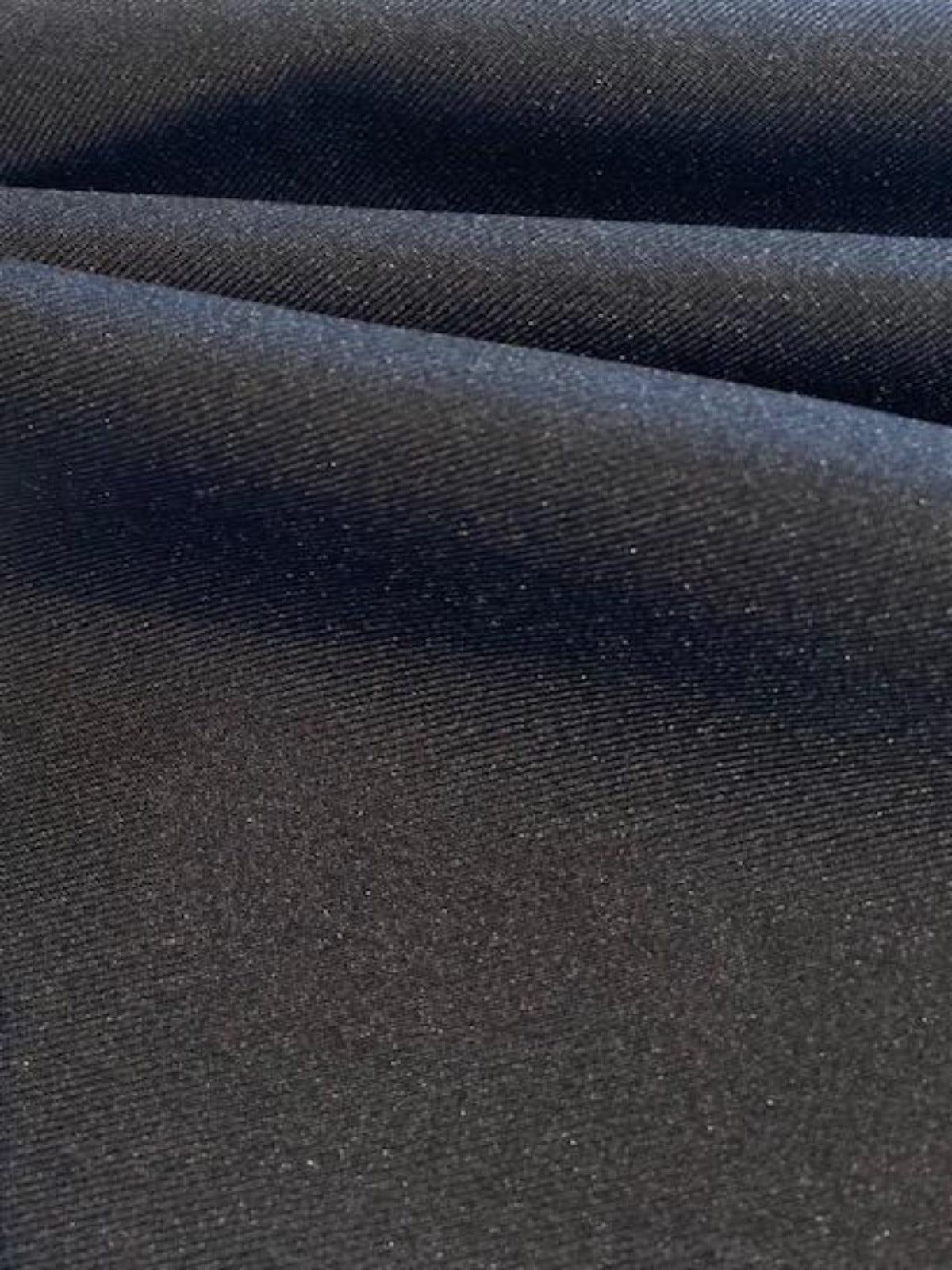 Black Twill with Mechanical Stretch RECYCLED Polyester