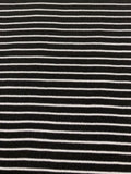 Black / White 1/2 cm Knitted Stripe