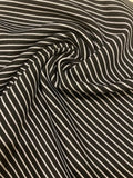Black / White 1/2 cm Knitted Stripe