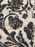 Black Print on White Silk Dupion