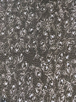 Blue/Grey on Black Print on Cotton Poplin