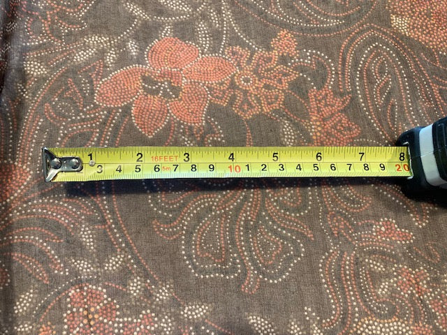 Orange / Brown dot Print on Chiffon