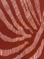 Brick Abstract Zebra Print on Crepe De Chine
