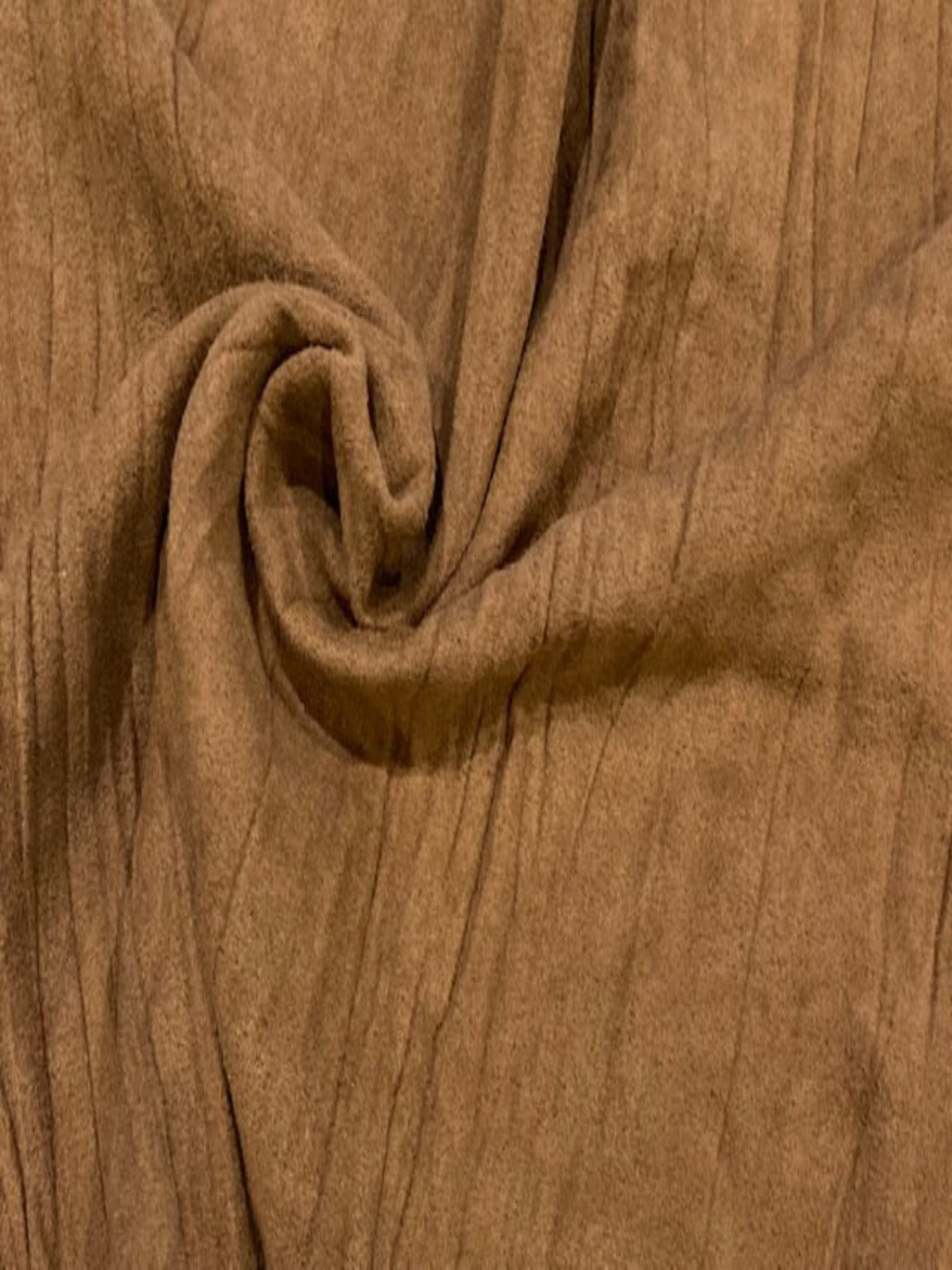 One Sided Suede Crinkle, Rust one side - Brown the other