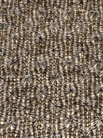 Chestnut / White Open Crochet Style Knit