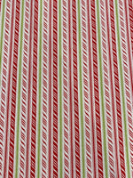 Red/Green Candy Cane Stripe on Poly/Cotton