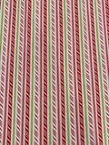 Red/Green Candy Cane Stripe on Poly/Cotton