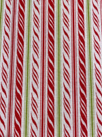 Red/Green Candy Cane Stripe on Poly/Cotton