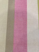 Pastel Grey / Pink / Green Stripe on Cotton