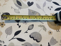 Grey/ Coffee Birds & Flower Cotton Furnishing