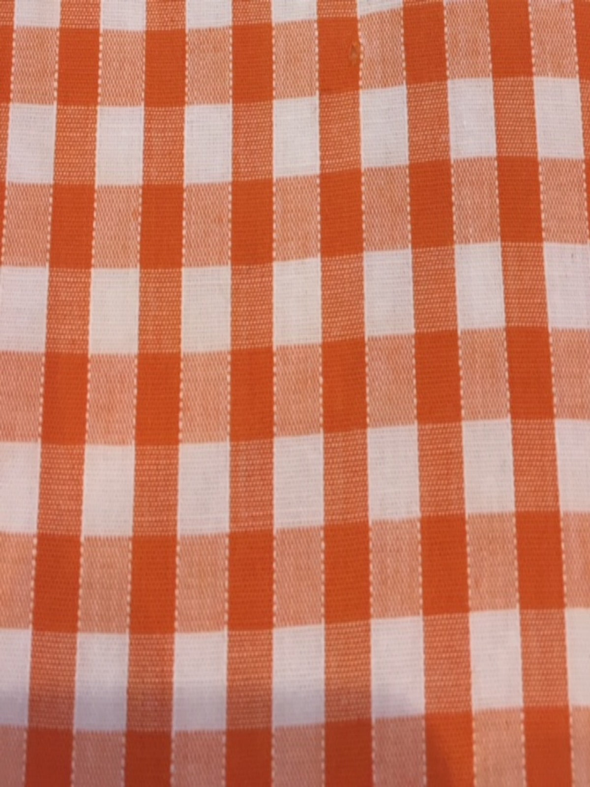 Orange 1/4" Gingham Check - Deadstock fabric on AmoThreads