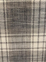 Charcoal Check Basket Weave Effect