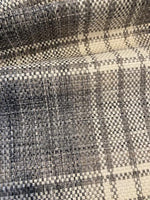 Charcoal Check Basket Weave Effect