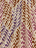 Pink/Brown/Purple Dotted Chevrons on Cotton Poplin