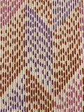 Pink/Brown/Purple Dotted Chevrons on Cotton Poplin