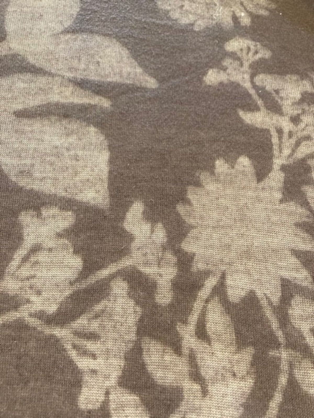 Chocolate Knitted Flower Self Coloured burn out