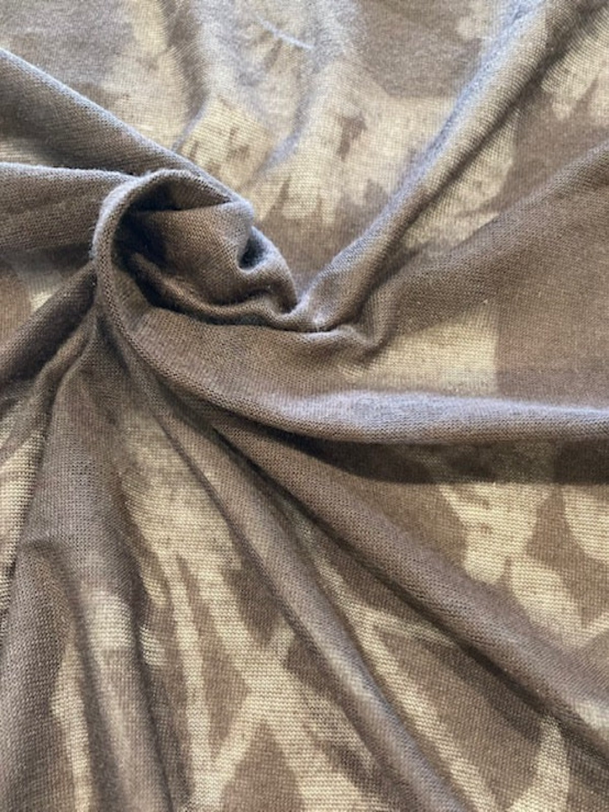 Chocolate Knitted Flower Self Coloured burn out