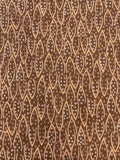 Chestnut / Pale Orange Half Ovals & Spots on Cotton Poplin