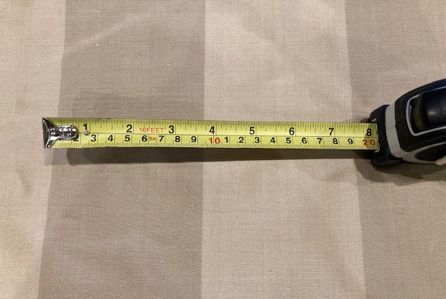 Coffee broad stripe on Silk Dupion