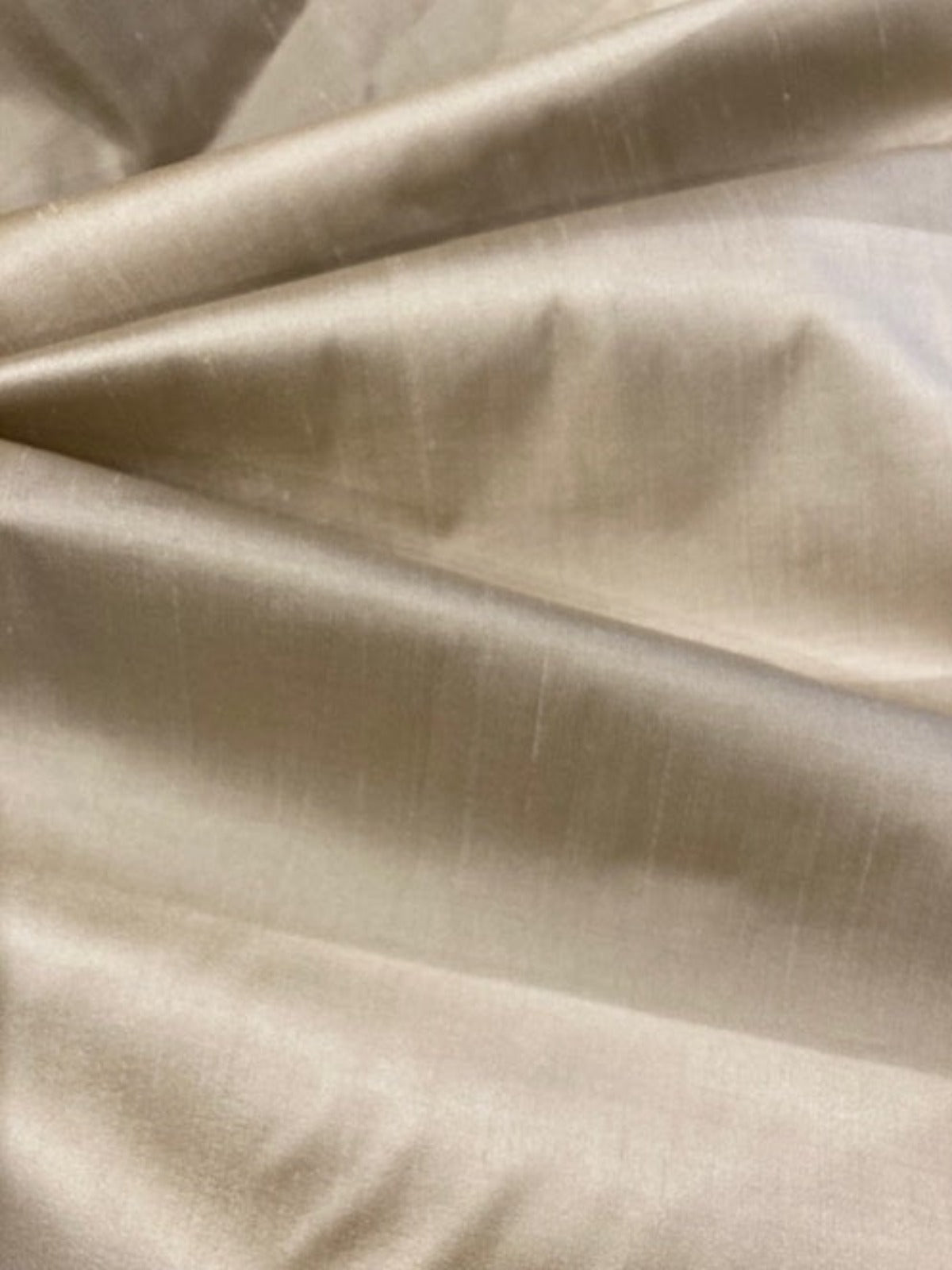 Coffee broad stripe on Silk Dupion