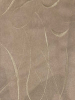 Beige Single Sided Suede with Swirl Embroidery