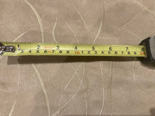 Beige Single Sided Suede with Swirl Embroidery