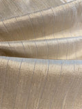 Pale Cream Slight Sheen Silk Dupion with 2cm Stripe