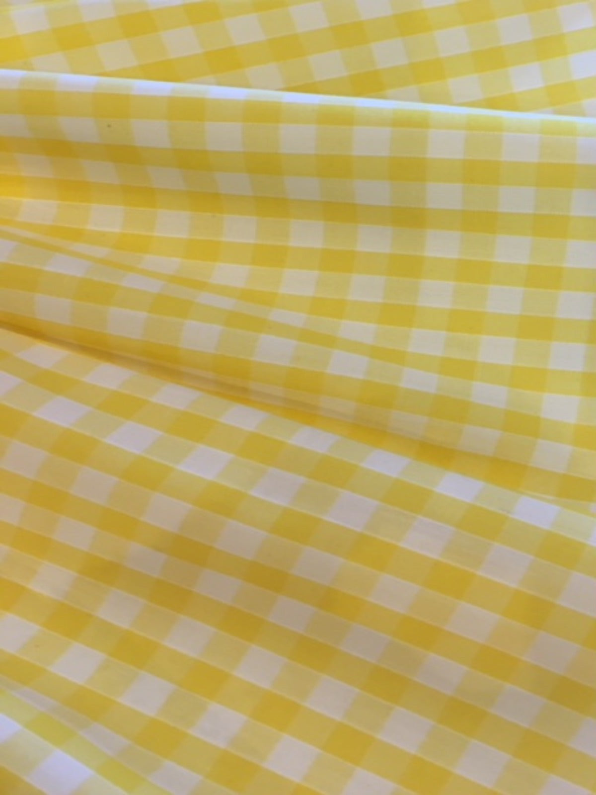 Yellow 1/4" Gingham Check - Deadstock fabric on AmoThreads