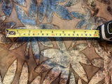 Gold /Green/Rust Daisy Print Velvet Burn Out with Lurex Border