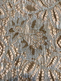 Duck Egg / Moss Green Corded Lace with Scalloped Edge