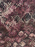 Mauve Snakeskin Print on Stretch Woven