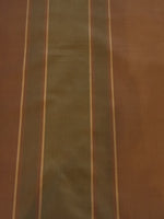 Gold / Bronze irridescent wide stripe on Silk Dupion - Deadstock fabric on AmoThreads