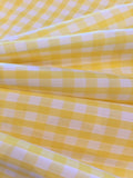 Yellow 1/4" Gingham Check - Deadstock fabric on AmoThreads