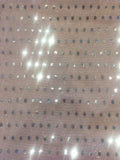 Silver 3mm Sequin on Pink