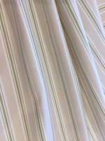 Pale Pistachio/Cream Cotton Stripe