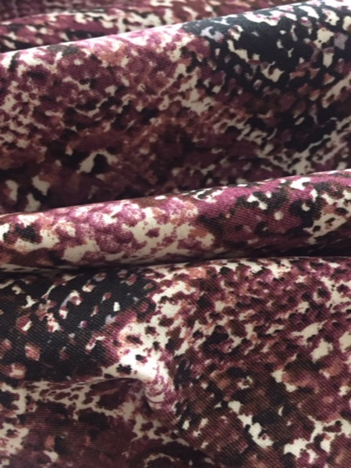 Mauve Snakeskin Print on Stretch Woven