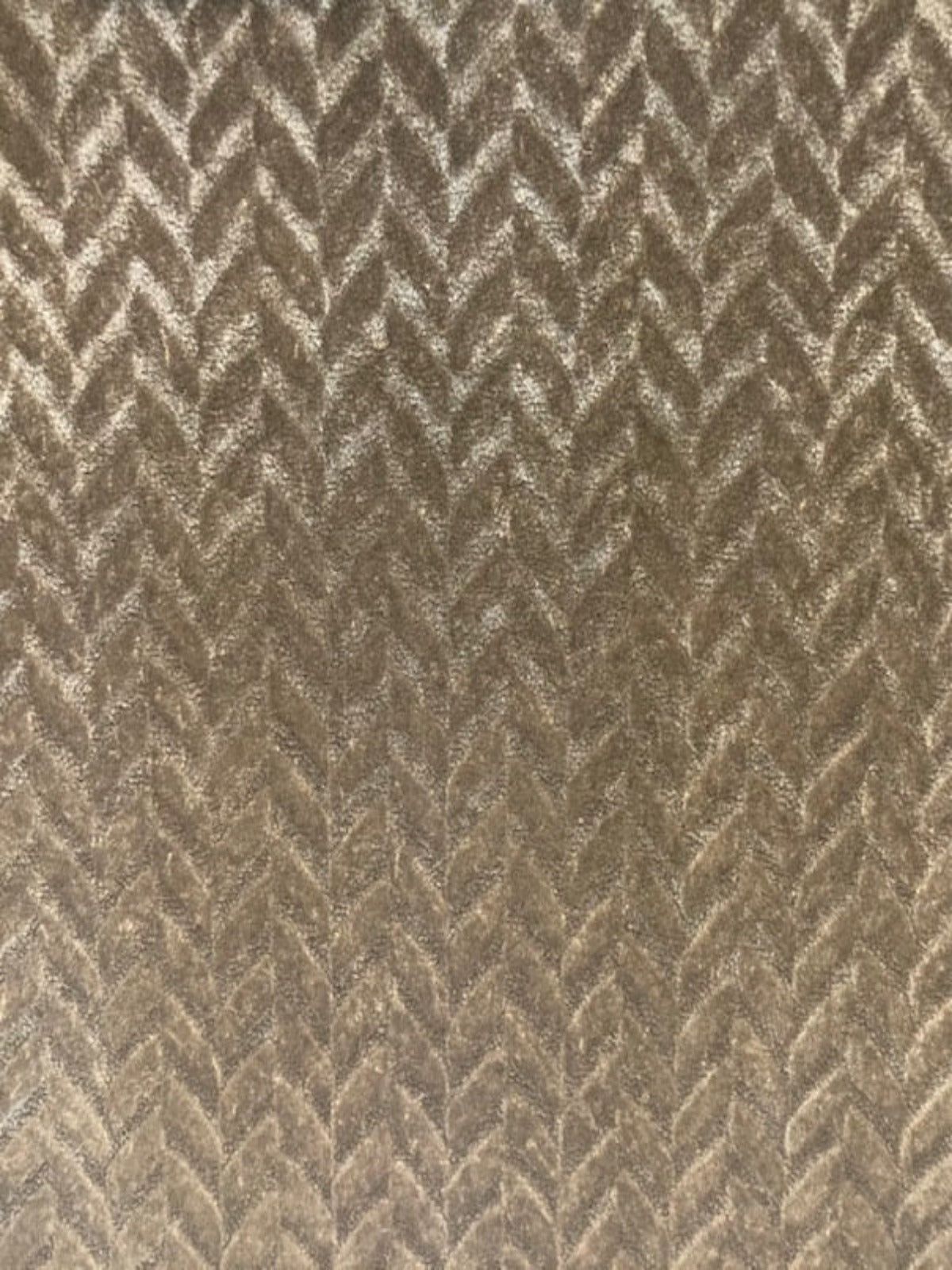Grey Velvet Herringbone Furnishing with Fire Retardant Backing