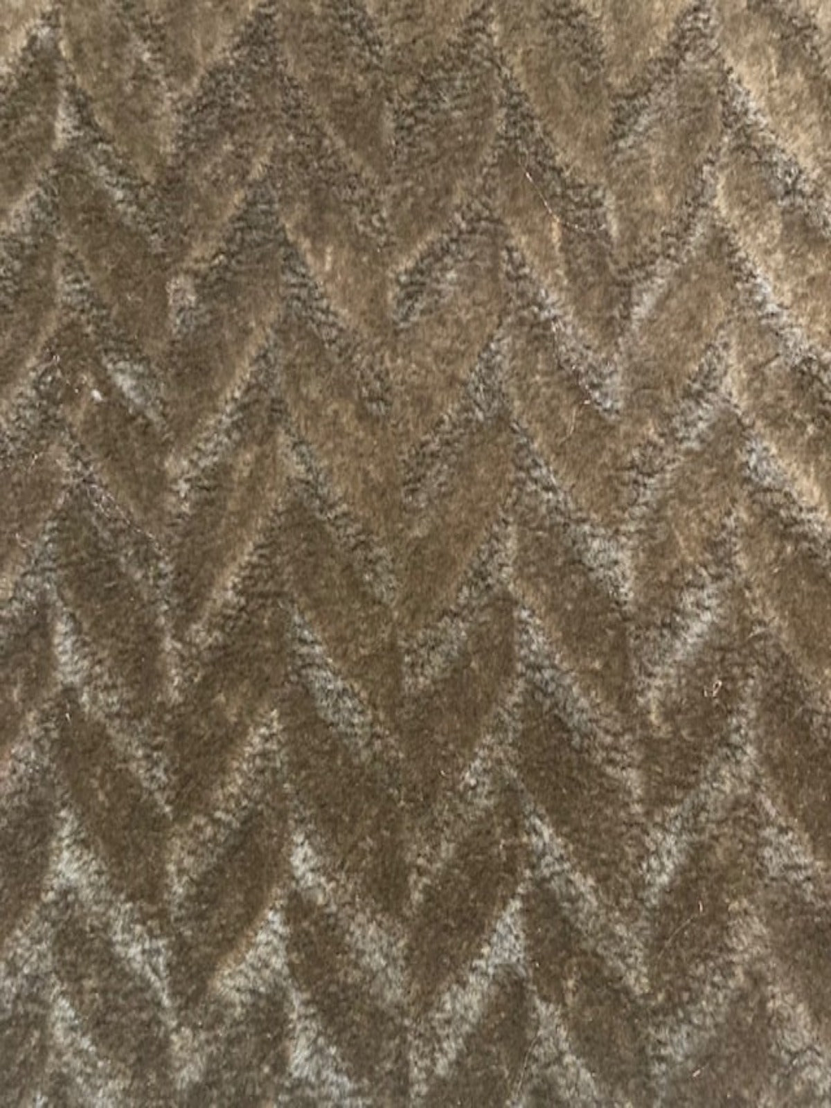 Grey Velvet Herringbone Furnishing with Fire Retardant Backing