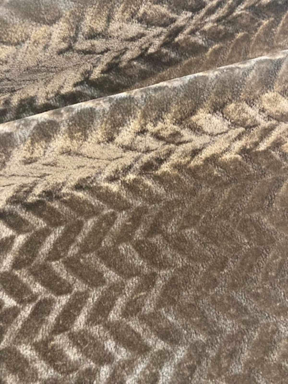 Grey Velvet Herringbone Furnishing with Fire Retardant Backing