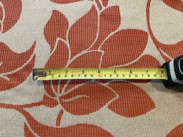 Burnt Orange Leaf & Flower Jacquard Furnishing