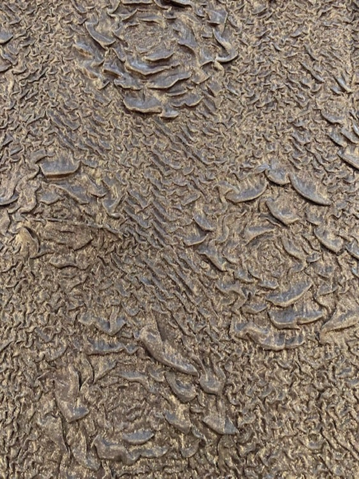 Irridescent Gold Crushed Rose Design with Navy Reverse