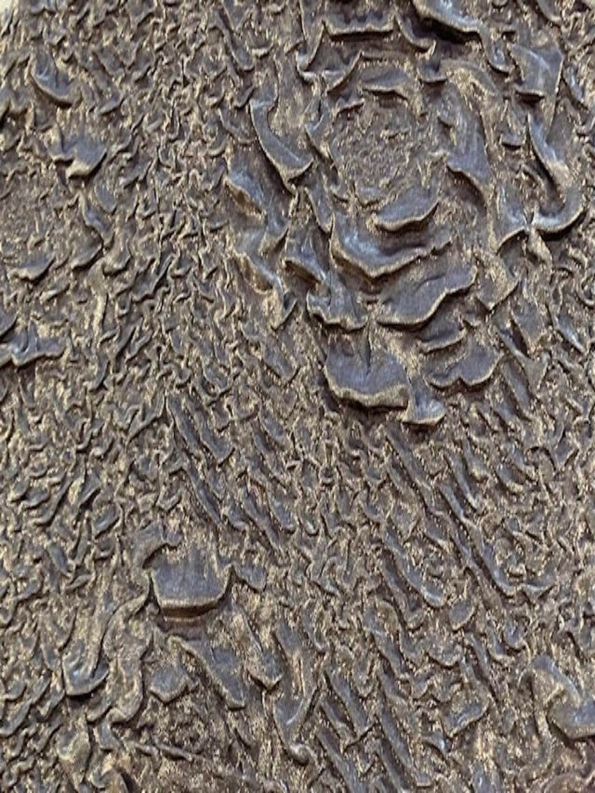 Irridescent Gold Crushed Rose Design with Navy Reverse