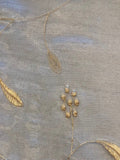 Gold Trailing Embroidery on Grey Shimmer Organza