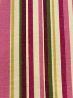 Green / Cerise Stripe on Cotton
