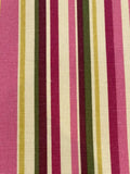 Green / Cerise Stripe on Cotton