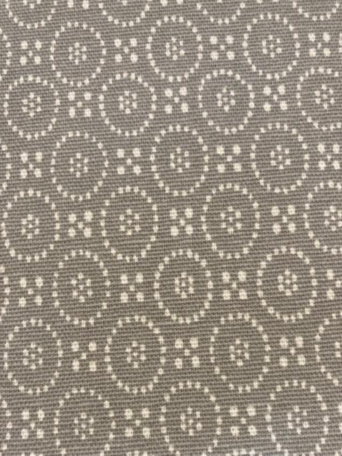 Grey Spot Circles on Cotton Fabric