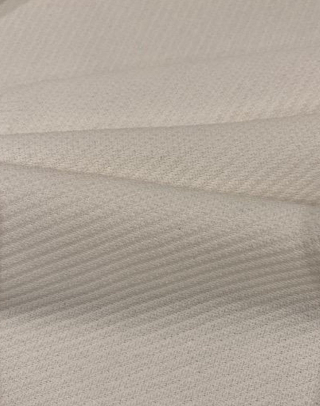 Ivory Diagonal Weave Effect Dress Weight