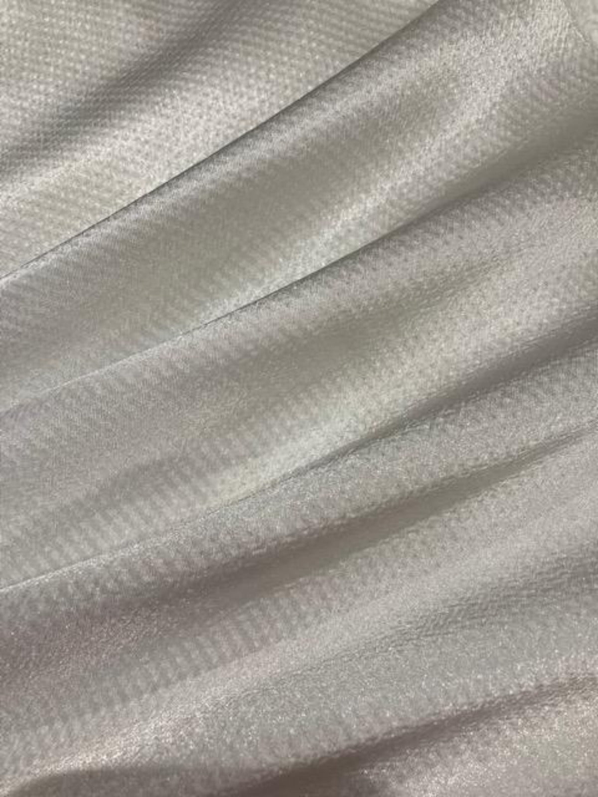 Ivory Woven Textured Stripe with Shiny Reverse