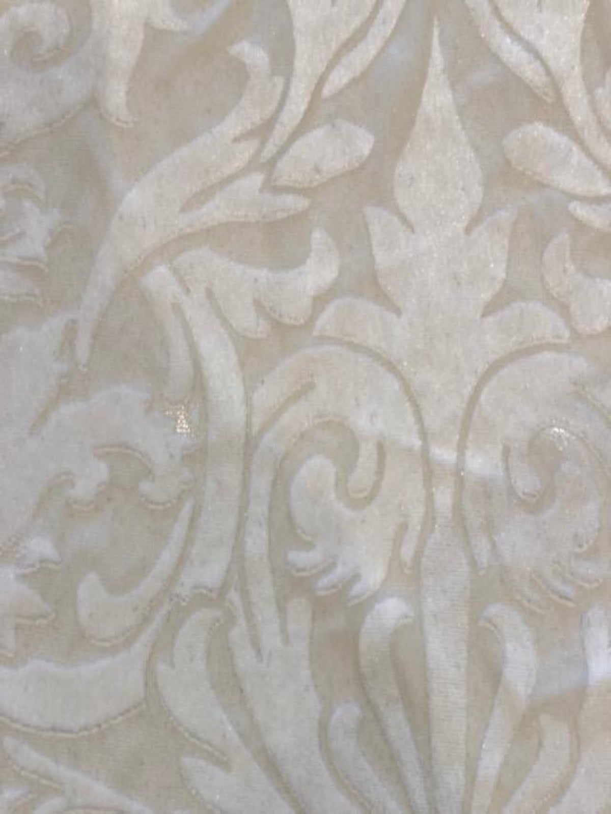 Ivory Velvet Burn Out with Stretch